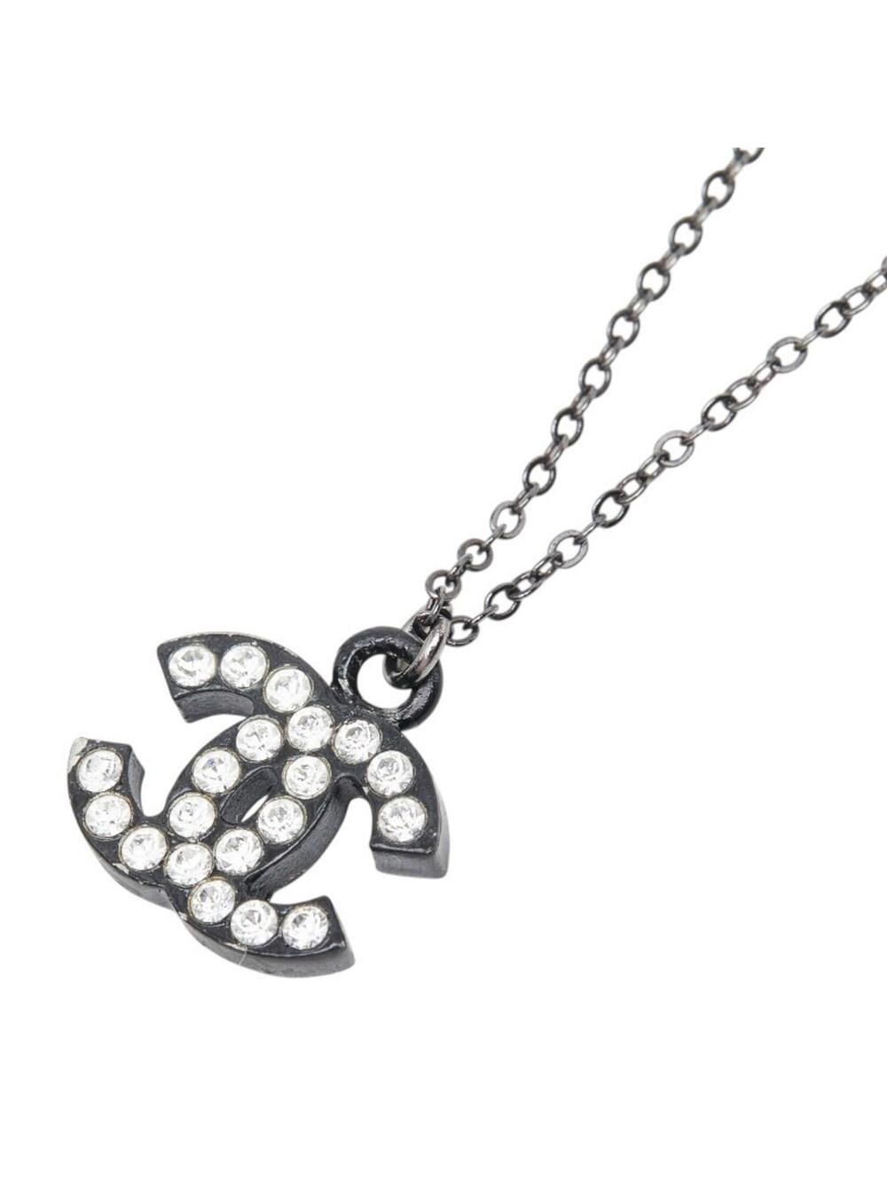 Chanel Cc Logo Pendant Necklace Silver- #327581C58B